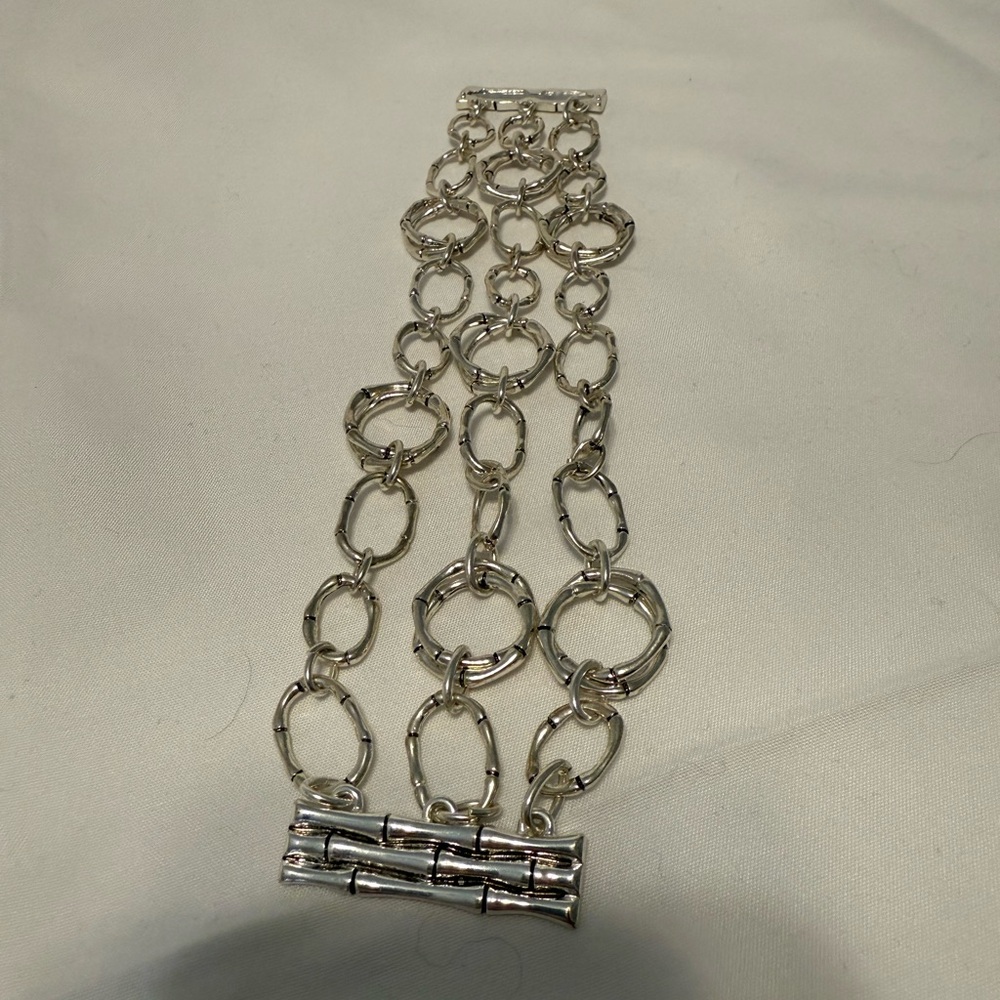 Source Unknown Silver Plated Multi-Chain Bracelet - image 1